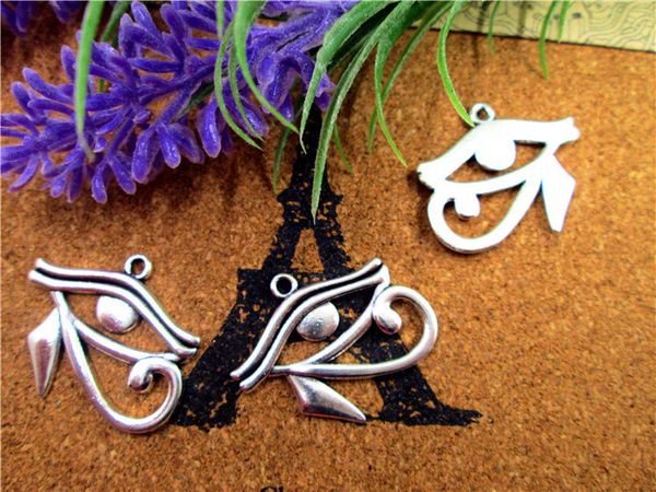 30pcs-- eye charms, antique tibetan silver egyptian eye of horus charms pendants 31x26mm, Bronze;silver
30pcs-- eye charms, antique tibetan silver egyptian eye of horus charms pendants 31x26mm, Bronze;silver