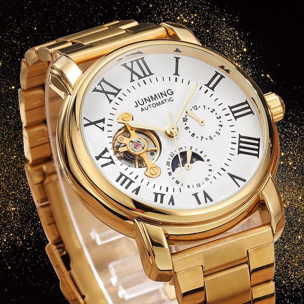 luxury golden automatic watch male clock brand steel skeleton watch men roman numberal dial fashion mens wristwatch relogio, Slivery;brown
luxury golden automatic watch male clock brand steel skeleton watch men roman numberal dial fashion mens wristwatch relogio, Slivery;brown