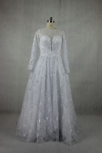 elegant long sleeve lace beaded wedding dresses women floor length sweetheart muslim bridal gown lace up sweep train a-line wedding gowns, White
elegant long sleeve lace beaded wedding dresses women floor length sweetheart muslim bridal gown lace up sweep train a-line wedding gowns, White