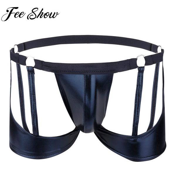 punk men lingerie patent leather boxers bikini open bu design underwear nightwear underpants, Black;white
punk men lingerie patent leather boxers bikini open bu design underwear nightwear underpants, Black;white