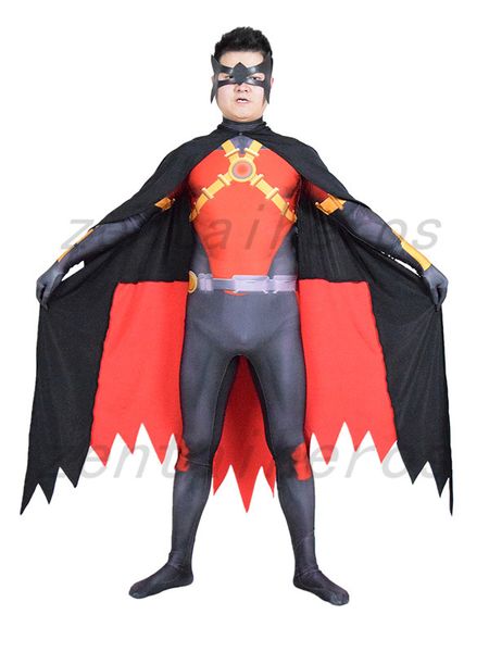 new 52 red robin cosplay costume spandex lycra zentai cosplay halloween party costume, Black;red
new 52 red robin cosplay costume spandex lycra zentai cosplay halloween party costume, Black;red