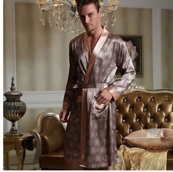 xifenni robes men softness satin silk sleepwear male geomtric pattern bathrobes long-sleeve pijama sleeping robe 20505, Black;brown
xifenni robes men softness satin silk sleepwear male geomtric pattern bathrobes long-sleeve pijama sleeping robe 20505, Black;brown