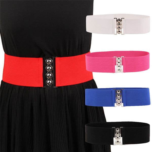 1pc new elegant women black silver buckle white wide stretch elastic corset waist belts waistband, Black;brown
1pc new elegant women black silver buckle white wide stretch elastic corset waist belts waistband, Black;brown