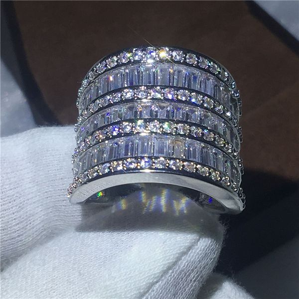 vecalon luxury hyperbole big ring 925 sterling silver 5a zircon cz engagement wedding band rings for women men finger jewelry, Slivery;golden
vecalon luxury hyperbole big ring 925 sterling silver 5a zircon cz engagement wedding band rings for women men finger jewelry, Slivery;golden