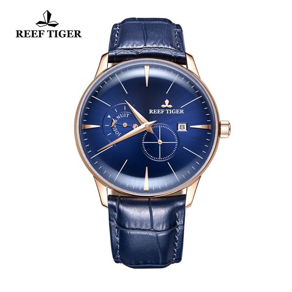 reef tiger/rt fashion watch men rose gold blue waterproof business watches relogio masculino rga8219, Slivery;brown
reef tiger/rt fashion watch men rose gold blue waterproof business watches relogio masculino rga8219, Slivery;brown