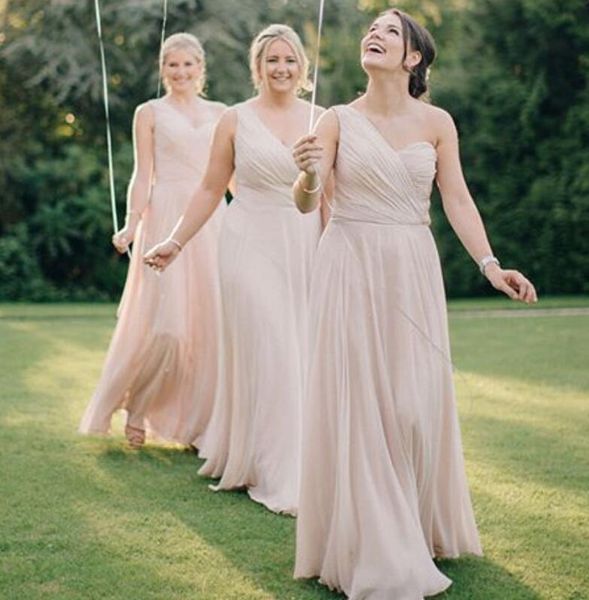 champagne a-line chiffon bridesmaid dresses pleats elegant maid of honor dresses girls long prom dresses vestidos de madrinha, White;pink
champagne a-line chiffon bridesmaid dresses pleats elegant maid of honor dresses girls long prom dresses vestidos de madrinha, White;pink