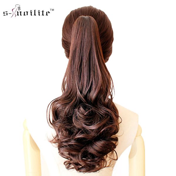 snoilite synthetic women claw on ponytail clip in pony tail hair extensions curly style hairpiece black brown blonde red
snoilite synthetic women claw on ponytail clip in pony tail hair extensions curly style hairpiece black brown blonde red