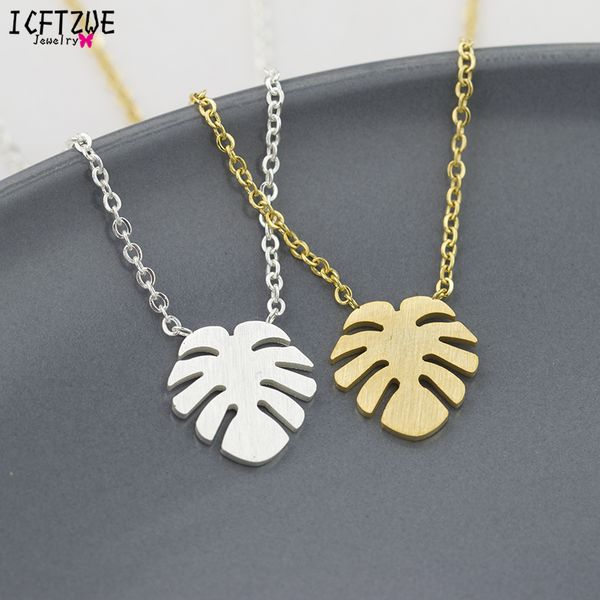 icftzwe tropical leaf choker necklace ketting stainless steel layering monstera pendant collier femme gold chain fashion jewelry, Silver
icftzwe tropical leaf choker necklace ketting stainless steel layering monstera pendant collier femme gold chain fashion jewelry, Silver