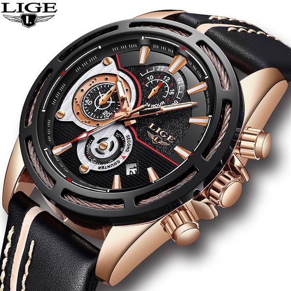 men watch brand lige fashion trendy sports watches luxury chronograph leather waterproof fashion casual men quartz watch, Slivery;brown
men watch brand lige fashion trendy sports watches luxury chronograph leather waterproof fashion casual men quartz watch, Slivery;brown