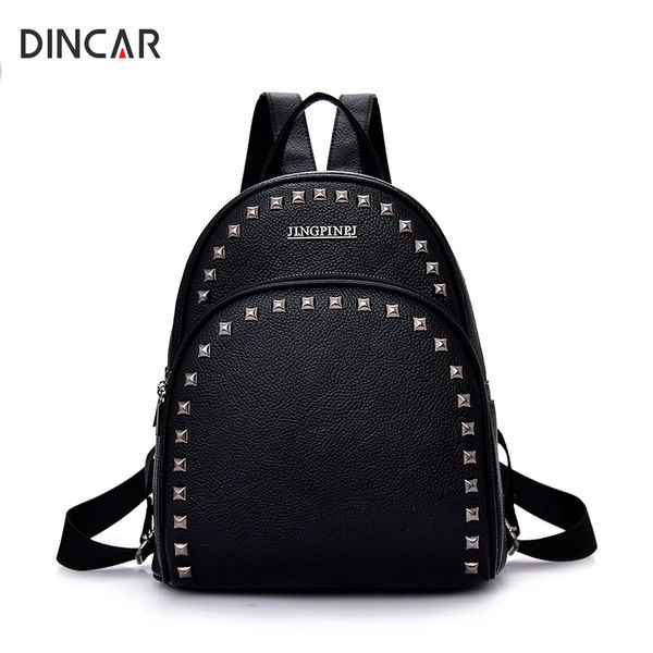 dincar pu leather shoulder bags women backpack preppy style school backpacks female girls casual black rivet bags
dincar pu leather shoulder bags women backpack preppy style school backpacks female girls casual black rivet bags