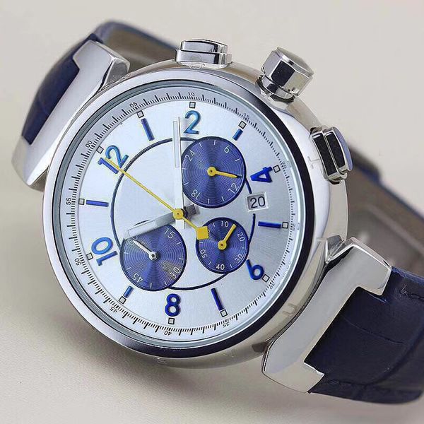 Men wri twatch tambour and future in black lv277 chronograph quartz movement blue leather trap watch men watche
Men wri twatch tambour and future in black lv277 chronograph quartz movement blue leather trap watch men watche