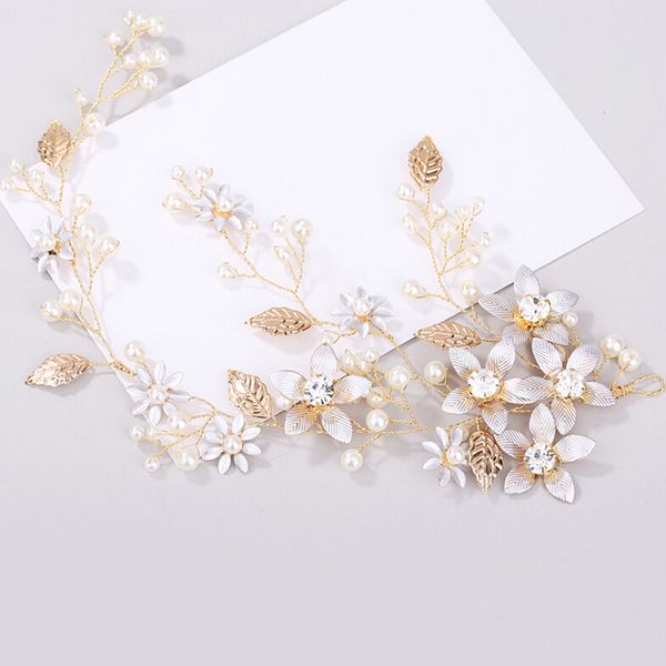 women pearl rhinestone hair comb enamel leaf hair clip headband handmade bridal crystal crown wedding accessories, Golden;white
women pearl rhinestone hair comb enamel leaf hair clip headband handmade bridal crystal crown wedding accessories, Golden;white
