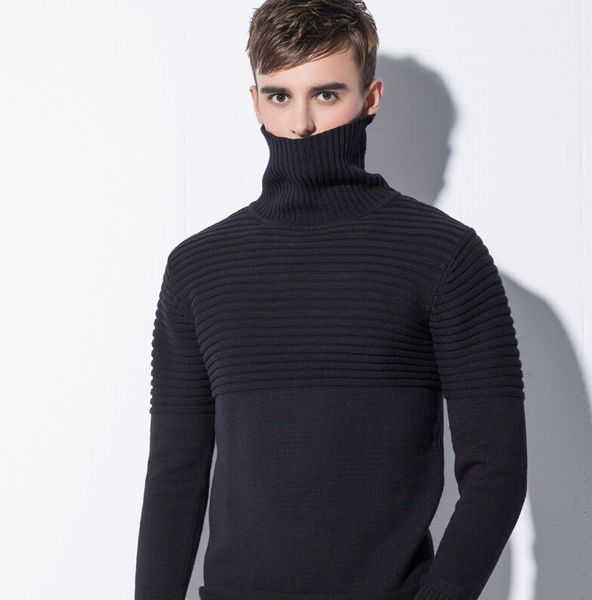2018 Mens Turtle Neck Sweaters Rib Stitch Solid Pullovers 3 Colors Cotton Knitted Long Sleeve Sweater for Autumn and Winter
2018 Mens Turtle Neck Sweaters Rib Stitch Solid Pullovers 3 Colors Cotton Knitted Long Sleeve Sweater for Autumn and Winter
