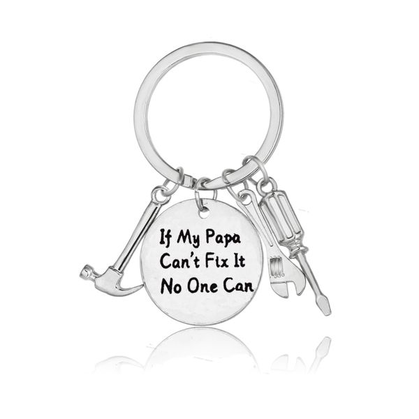 if papa can't fix it no one can' gift for dad fathers day gifts keychain tools key chains family daddy pendant jewelry prese, Silver
if papa can't fix it no one can' gift for dad fathers day gifts keychain tools key chains family daddy pendant jewelry prese, Silver