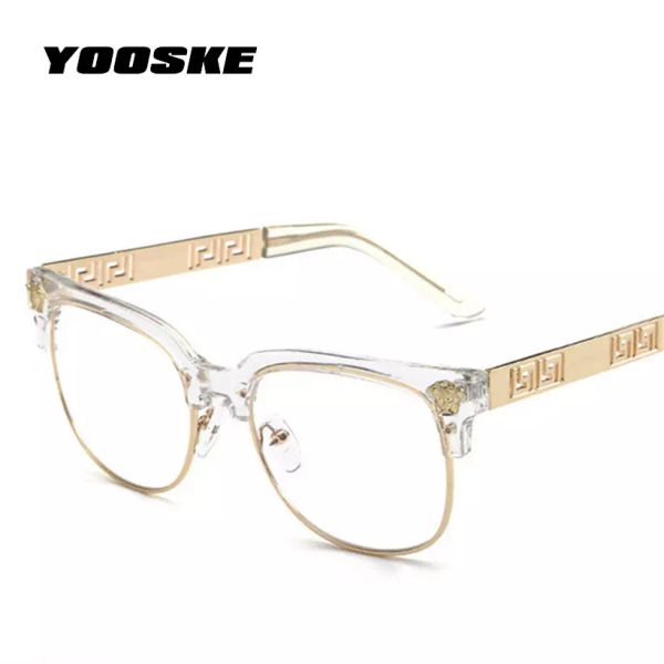 yooske fashion clear sunglasses women men optics prescription spectacles frames vintage plain glass eyewear women brand designer, Silver
yooske fashion clear sunglasses women men optics prescription spectacles frames vintage plain glass eyewear women brand designer, Silver