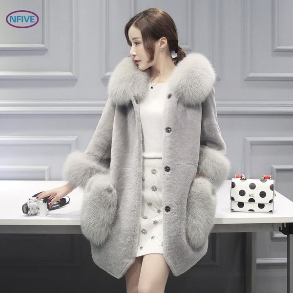 nfive brand 2018 women fleece slim parkas korean winter new long sleeve cashmere collar pocket button warm artificial fur coat, Black
nfive brand 2018 women fleece slim parkas korean winter new long sleeve cashmere collar pocket button warm artificial fur coat, Black