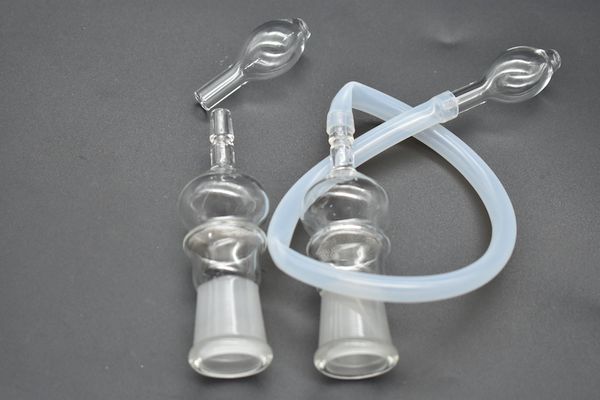 Universal Glass Vaporizer Whip For Replacement Snuff Snorter Vaporizer 18mm femlale glass bong adapter Vaporizer Whip with screen hose
