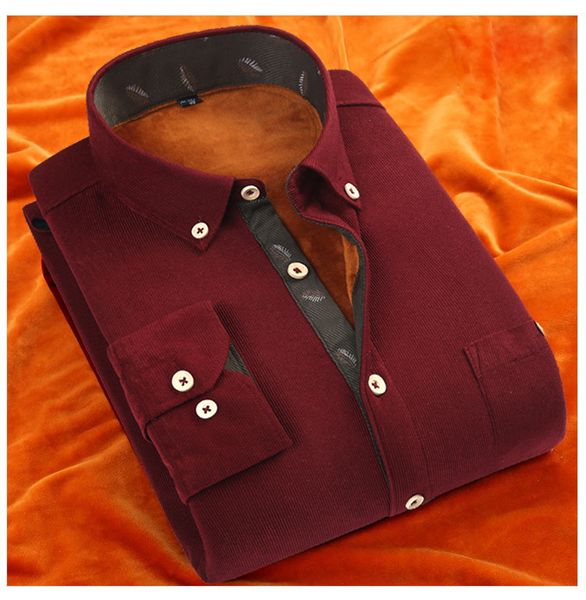 men's casual shirts winter warm bottoming men corduroy shirt thick fleece lining thermal -5xl camisas para hombre, White;black
men's casual shirts winter warm bottoming men corduroy shirt thick fleece lining thermal -5xl camisas para hombre, White;black