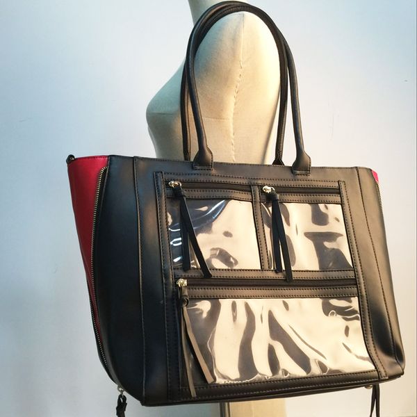 14.5*13*7 inch panelled faux leather mummy tote wholesale women handbag with pvc window pocket diaper accessorie purse dom106863
14.5*13*7 inch panelled faux leather mummy tote wholesale women handbag with pvc window pocket diaper accessorie purse dom106863