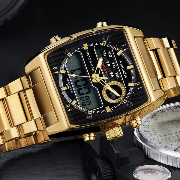 Gold Square Watches Men 2018 New Waterproof Digital Watch Full Steel Luxury Business Quartz Male Wristwatches Relogio Masculino
Gold Square Watches Men 2018 New Waterproof Digital Watch Full Steel Luxury Business Quartz Male Wristwatches Relogio Masculino