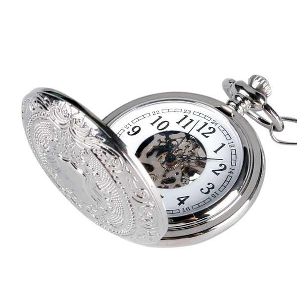retro silver skeleton steampunk hand-wind mechanical pocket watch with chain for men women relojes de bolsillo, Slivery;golden
retro silver skeleton steampunk hand-wind mechanical pocket watch with chain for men women relojes de bolsillo, Slivery;golden