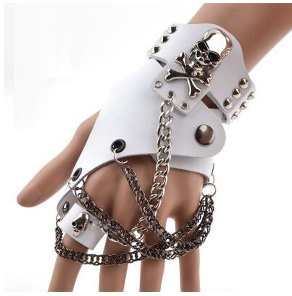 2018 performance personality half punk leather korean version of the street dance men' half finger leather gloves, Blue;gray
2018 performance personality half punk leather korean version of the street dance men' half finger leather gloves, Blue;gray