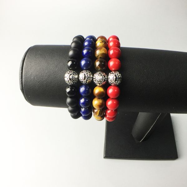 8mm stone blessing prayer strand bracelets longevity silver fashion jewelry for women and men gift 2018 new, Black
8mm stone blessing prayer strand bracelets longevity silver fashion jewelry for women and men gift 2018 new, Black