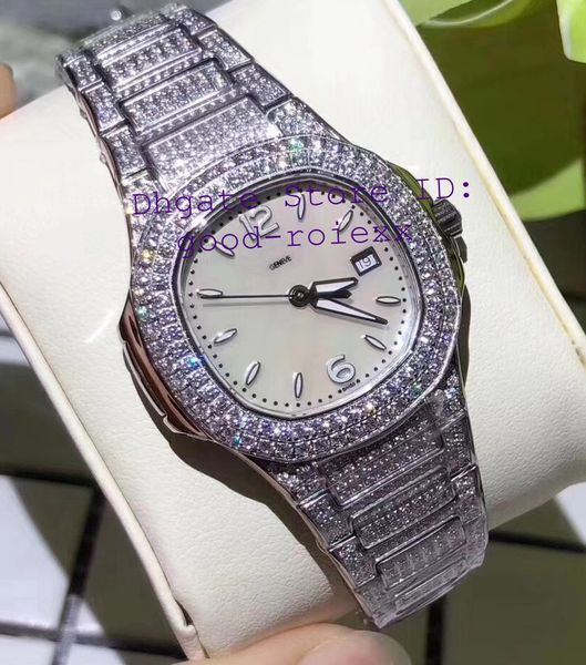 four styles woman watches ladies swiss quartz ronda cal.585 eta watch full pave bling diamond bracelet bezel 33mm luxury nautilus watches, Slivery;brown
four styles woman watches ladies swiss quartz ronda cal.585 eta watch full pave bling diamond bracelet bezel 33mm luxury nautilus watches, Slivery;brown