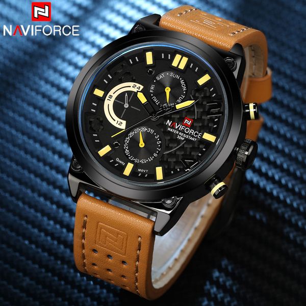 naviforce men's fashion casual quartz watch men 30m waterproof sport watches black stainless steel mesh 24 hour calendar clock, Slivery;brown
naviforce men's fashion casual quartz watch men 30m waterproof sport watches black stainless steel mesh 24 hour calendar clock, Slivery;brown