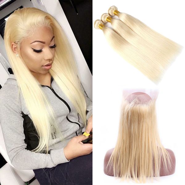 360 lace frontal closure with bundles 613 blonde straight human hair 613 blonde hair extensions part 22.5*4*2 inch frontal, Black;brown
360 lace frontal closure with bundles 613 blonde straight human hair 613 blonde hair extensions part 22.5*4*2 inch frontal, Black;brown