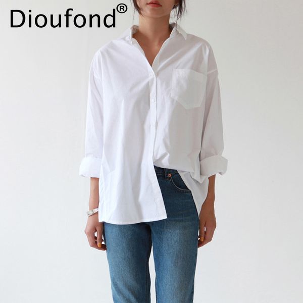 dioufond spring korean style women solid shirt casual loose pocket lady blouse white turn-down collar fashion clothing 2018
dioufond spring korean style women solid shirt casual loose pocket lady blouse white turn-down collar fashion clothing 2018