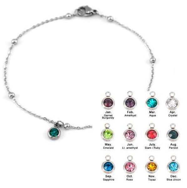 birth stone women 1.2mm thin anklets space ball rolo cable chain lucky stone stainless steel foot chain ankle chain, Red;blue
birth stone women 1.2mm thin anklets space ball rolo cable chain lucky stone stainless steel foot chain ankle chain, Red;blue