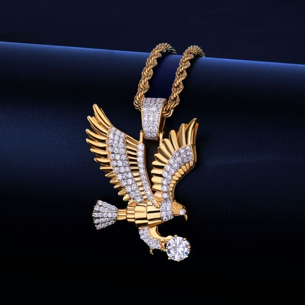 animal eagle necklace & pendant men's hip hop jewelry bling cubic zircon iced out three color for gift, Silver
animal eagle necklace & pendant men's hip hop jewelry bling cubic zircon iced out three color for gift, Silver