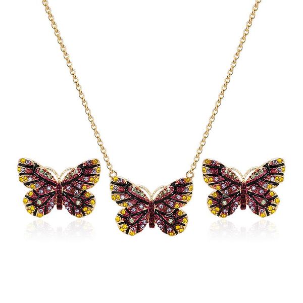women fashion accessories colorful alloy butterfly shape pendant stud earrings necklace set, Silver
women fashion accessories colorful alloy butterfly shape pendant stud earrings necklace set, Silver