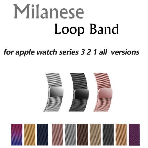 

Milane e loop band for apple watch 42mm 38mm 40mm 44mm tainle teel trap bracelet metal watchband for iwatch erie 4 3 2 1