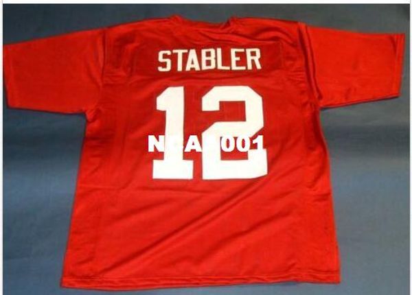 men #12 ken stabler custom alabama crimson tide jersey snake college jersey size s-4xl or custom any name or number jersey, Black;red 
men #12 ken stabler custom alabama crimson tide jersey snake college jersey size s-4xl or custom any name or number jersey, Black;red