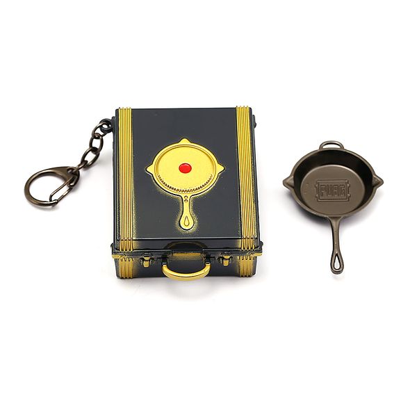 game battleground keychain box pan pendants metal keyring treasure box metal chaveiro accessory, Silver 
game battleground keychain box pan pendants metal keyring treasure box metal chaveiro accessory, Silver