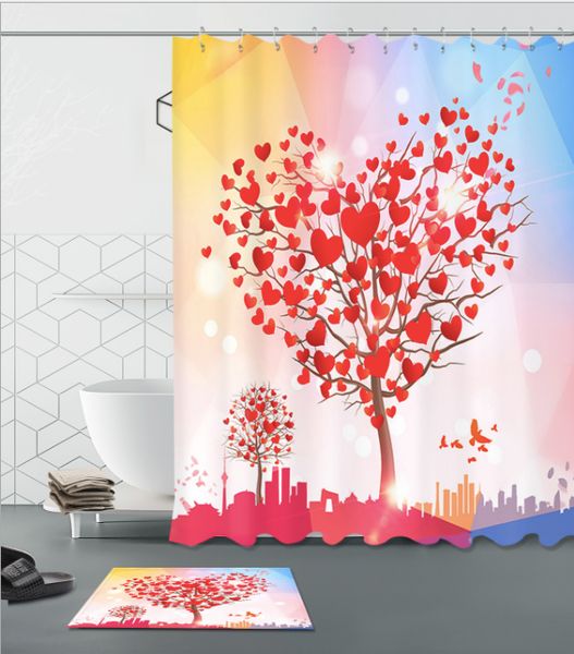 love tree tower pattern 3d print custom waterproof bathroom modern shower curtain polyester fabric bathroom curtain door mat sets
love tree tower pattern 3d print custom waterproof bathroom modern shower curtain polyester fabric bathroom curtain door mat sets