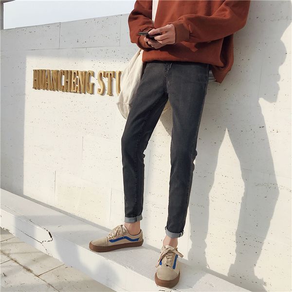 fashion casual men's jeans spring and autumn new 28-33 solid color cotton loose feet pants gray personality youth popular, Blue
fashion casual men's jeans spring and autumn new 28-33 solid color cotton loose feet pants gray personality youth popular, Blue
