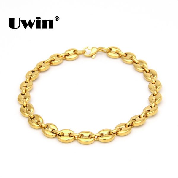 Uwin Stainless Steel Bracelets High Quality PVD Plated Silver/Gold Color 8mm 22.5cm Cable Link Chain Bracelet Men Jewelry Gift
Uwin Stainless Steel Bracelets High Quality PVD Plated Silver/Gold Color 8mm 22.5cm Cable Link Chain Bracelet Men Jewelry Gift