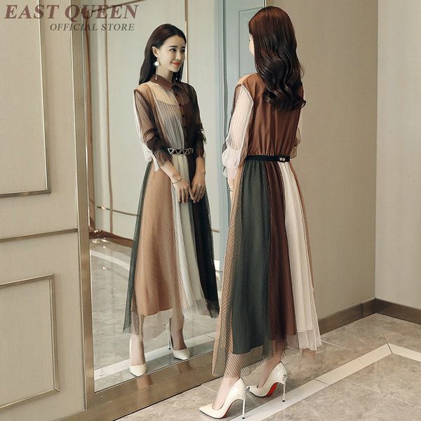 women's elegant hollow out lace long dress in spring tunic patchwork full flare sleeve chiffon strips draped dress aa3429 f, White;black
women's elegant hollow out lace long dress in spring tunic patchwork full flare sleeve chiffon strips draped dress aa3429 f, White;black