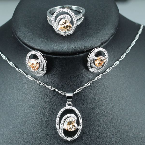 heart-shaped bridal jewelry sets for women wedding orange crystal silver color 925 earrings/pendants/necklace/ring ing, Slivery;golden
heart-shaped bridal jewelry sets for women wedding orange crystal silver color 925 earrings/pendants/necklace/ring ing, Slivery;golden