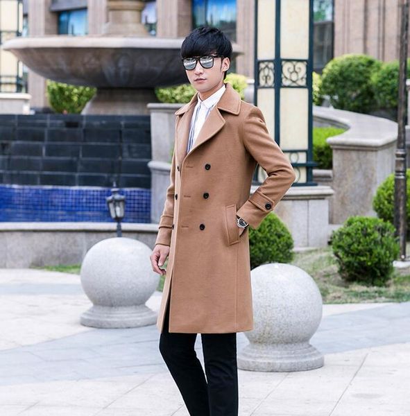 men's casual clothing plus size long woolen coats men slim wool coat double-breasted coat outerwear 2017 autumn winter fashion, Black
men's casual clothing plus size long woolen coats men slim wool coat double-breasted coat outerwear 2017 autumn winter fashion, Black