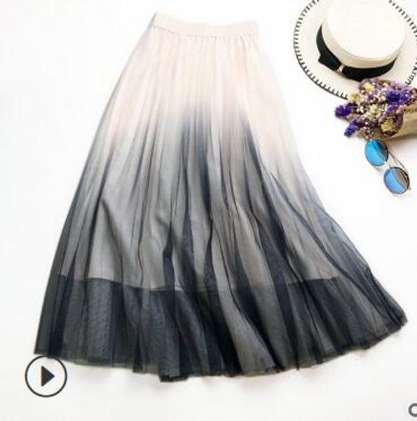 30pcs/lot fedex fast summer women gradient color a-line long pleated skirts elastic waist mesh candy contrast skirt, Black
30pcs/lot fedex fast summer women gradient color a-line long pleated skirts elastic waist mesh candy contrast skirt, Black