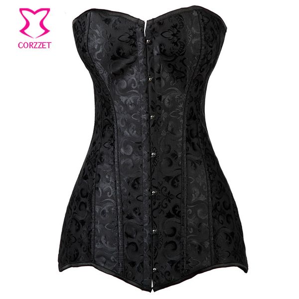 black jacquard corselet overbust long corset steel bone corsets and bustiers korset espartilhos e corpetes gothic clothing, Black;white
black jacquard corselet overbust long corset steel bone corsets and bustiers korset espartilhos e corpetes gothic clothing, Black;white