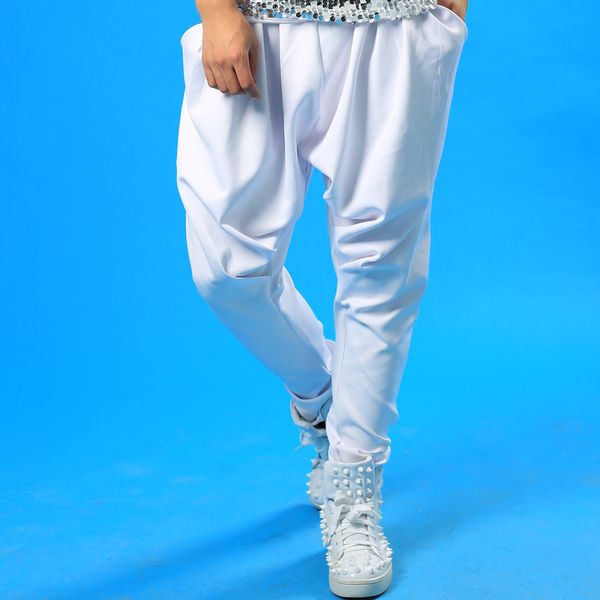 stage personality men pants harem pant men feet trousers singer dance rock fashion pantalon homme street style novelty white, Black
stage personality men pants harem pant men feet trousers singer dance rock fashion pantalon homme street style novelty white, Black