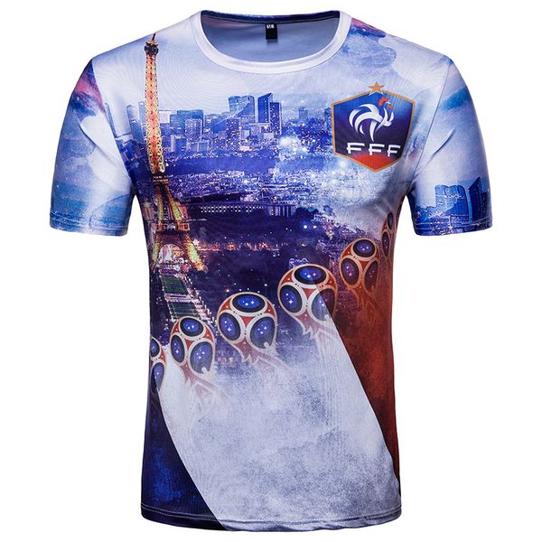 france tshirts team football man men summer tees 2018 new sports 3d printed, White;black
france tshirts team football man men summer tees 2018 new sports 3d printed, White;black