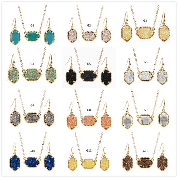 fashion 15colors druzy drusy necklace earrings set silver gold plated oval faux stone necklaces earrings jewelry set for women jewelry
fashion 15colors druzy drusy necklace earrings set silver gold plated oval faux stone necklaces earrings jewelry set for women jewelry