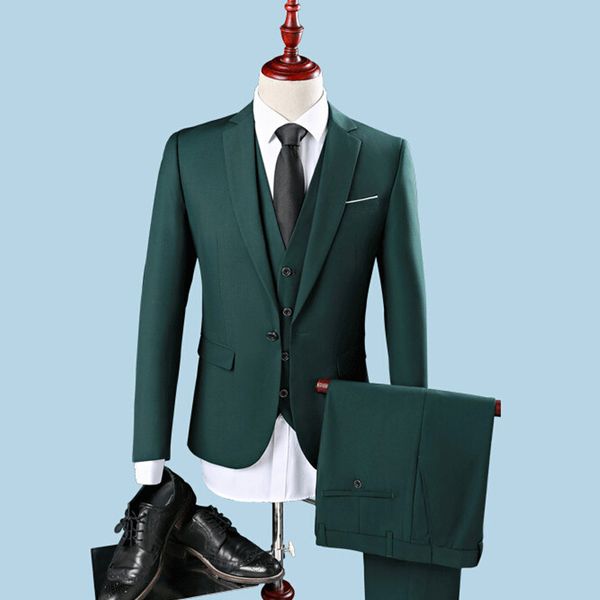 three piece formal wedding party men suits 2018 notched lapel one button single breasted groom wedding tuxedos (jacket + pants + vest, Black;gray
three piece formal wedding party men suits 2018 notched lapel one button single breasted groom wedding tuxedos (jacket + pants + vest, Black;gray