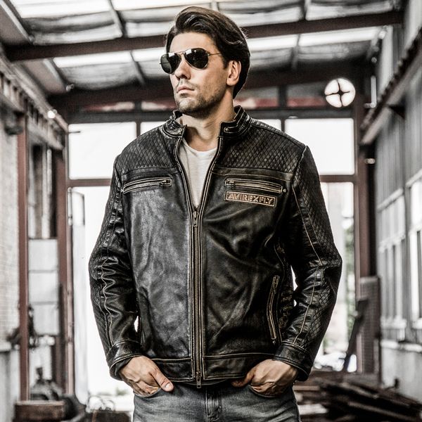 2018 avirexfly men cow genuine leather jackets american cuxtoms motorcycle jacket stand collar love peach skull head embroidery, Black
2018 avirexfly men cow genuine leather jackets american cuxtoms motorcycle jacket stand collar love peach skull head embroidery, Black